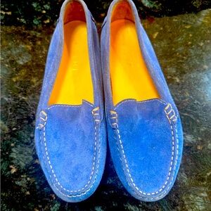 M. Gemi Azure Suede Moccasins
